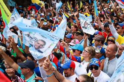 Simpatizantes de la oposición en un mitin en Aragua, el 18 de mayo.