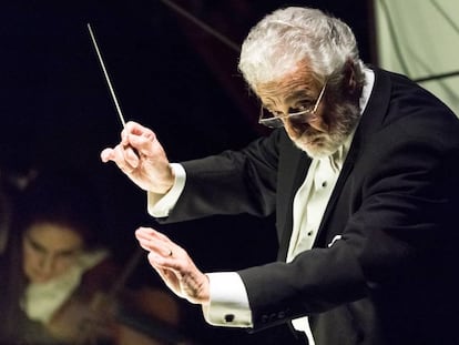 Plácido Domingo, em uma atuação na Ópera de Los Angeles em novembro de 2017.