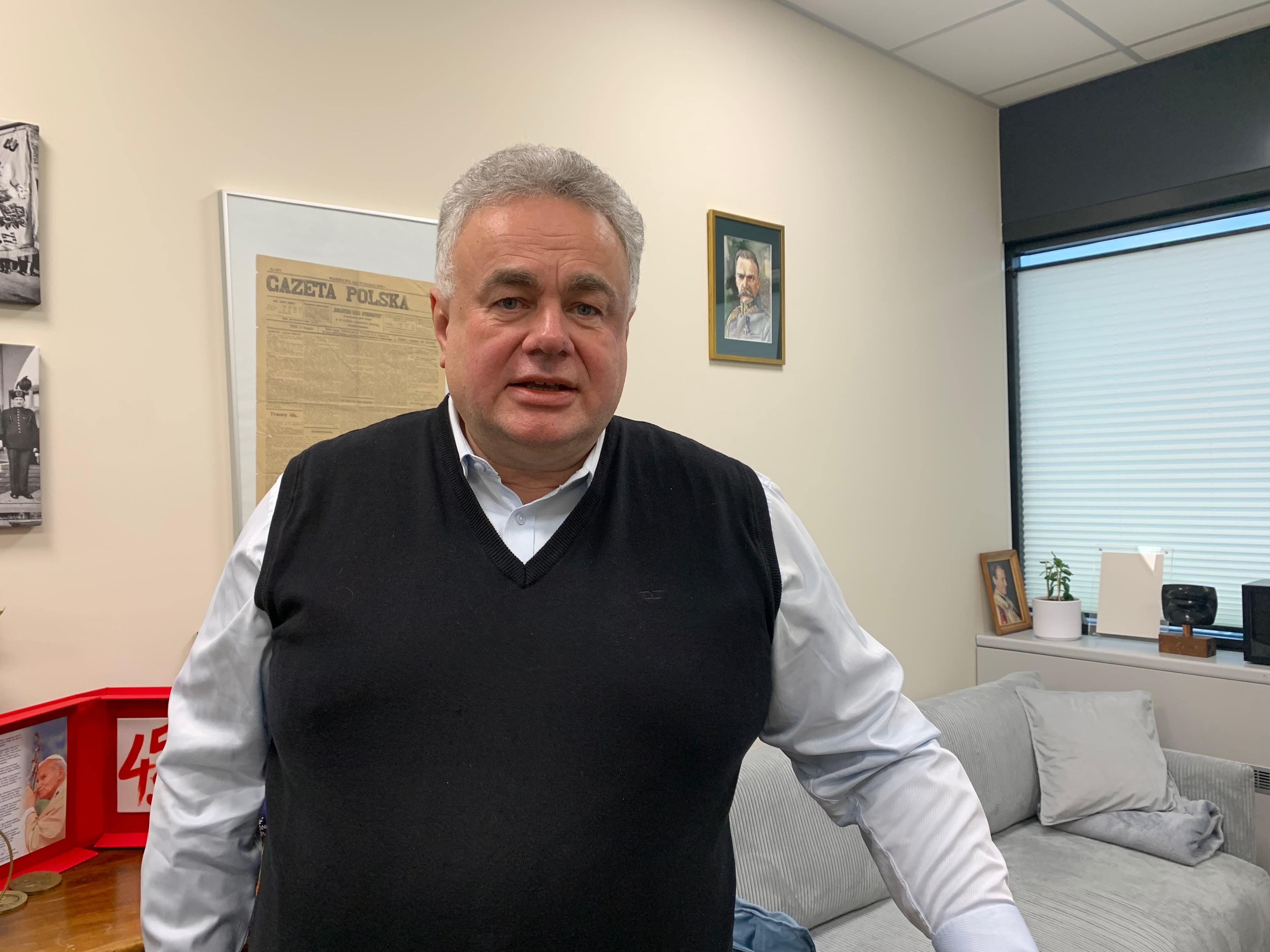 Tomasz Sakiewicz en su despacho, en la sede de TV Republika, el 15 de enero en Varsovia.