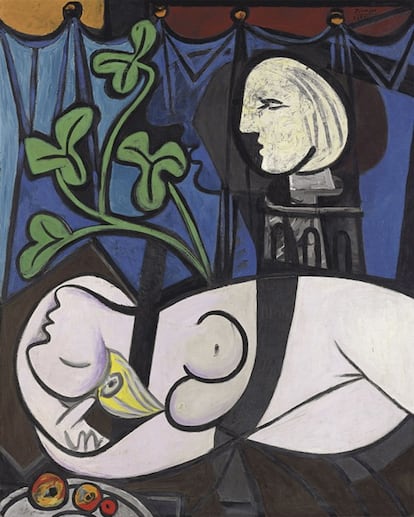 'Desnudo, hojas verdes y busto' fue adquirido en la casa Sotheby's en Nueva York por 106,5 millones de dólares (unos 80 millones de euros) en 2010. Picasso tenía 50 años cuando lo pintó.