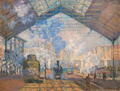 'La estación Saint-Lazare', obra de Claude Monet de 1877.