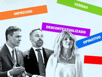 Mentiras y medias verdades del debate entre Pedro Sánchez, Santiago Abascal y Yolanda Díaz