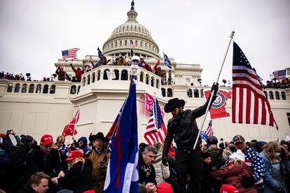 Asalto al Capitolio de los partidarios de Trump tras las elecciones de Estados Unidos, el 6 de enero pasado.