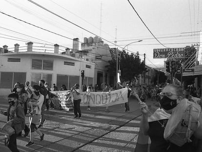 Manifestación en contra de la megaminería en el pueblo de Andalgalá.