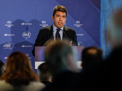 El presidente de la Generalitat valenciana, Carlos Mazón, durante un acto público.