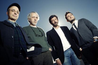 The four filmakers up for Best Director at this Sunday&acute;s Goya awards ceremony: (from l-r) Pablo Berger, Fernando Trueba, Alberto Rodr&iacute;guez and J.A. Bayona. 