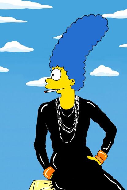 Marge Simpson, como Coco Chanel.