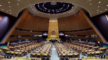 Sala de la Asamblea General de la ONU en la sede de la organización en Nueva York.