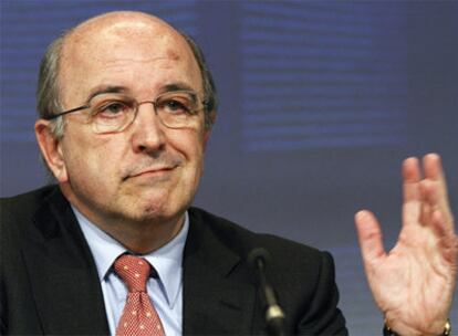 Joaquín Almunia, comisario de Asuntos Económicos de la UE, el pasado mes de febrero.