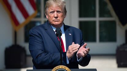 El presidente Donald Trump durante un acto en la Casa Blanca