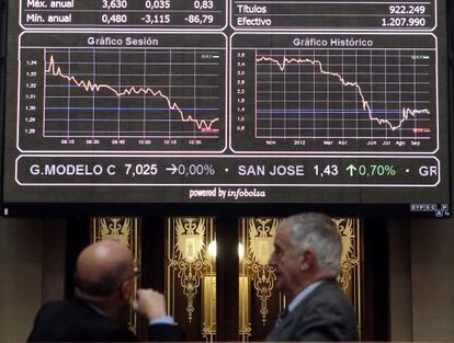 Imagen de la bolsa de Madrid