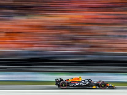 Sergio Pérez durante la competencia de F1 en Zandvoort, Países Bajos, en 2023.