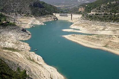 Pantano de Entrepeñas, Guadalajara, ayer por la mañana.