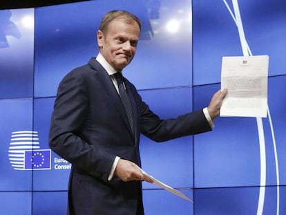 El presidente del Consejo Europeo, Donald Tusk, en marzo de 2017. 