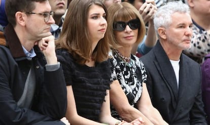 Anna Wintour, en el desfile de Burberry en Londres.