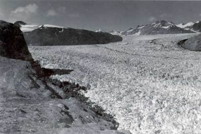 El glaciar Muir, en Alaska, fotografiado el 13 de agosto de 1941.