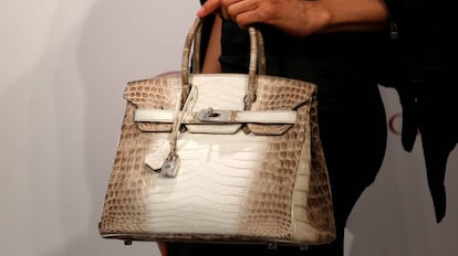 Bolso Birkin en una subasta de Christie&#039;s este lunes.    