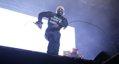 Andre 3000, de Outkast, en un concierto en Byron bay, Australia.  