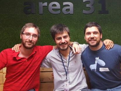 Carlos Mateo, Fausto Escrigas y Aldo Castelli son los tres fundadores de la &#039;startup&#039; espa&ntilde;ola Ninjamails. 