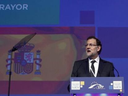 Prime Minister Mariano Rajoy speaking in Dublin on Friday. 