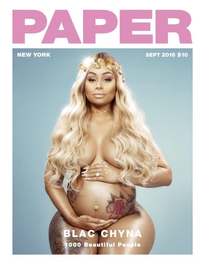 Blac Chyna, una de las musas del hip hop y durante un tiempo parte de la familia Kardashian, posó embarazada de su hija Dream para la revista 'paper' en su número de septiembre de 2016.