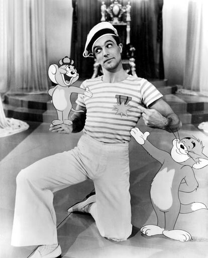 Gene Kelly, Tom and Jerry in 'Anchors Aweigh' (1945).