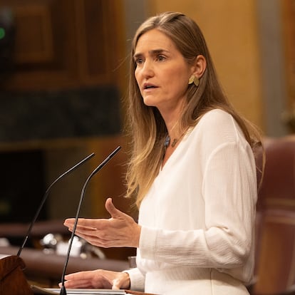 22/07/2025 La vicepresidenta del Gobierno y ministra para la Transición Ecológica y el Reto Demográfico, Sara Aagesen, interviene durante una sesión plenaria extraordinaria, en el Congreso de los Diputados, a 22 de julio de 2025, en Madrid (España). El Congreso cierra este martes, 22 de julio, el curso parlamentario debatiendo en un Pleno extraordinario la convalidación de tres decretos leyes, las enmiendas a otras tres leyes provenientes del Senado y dos reformas del Reglamento del Congreso, impulsadas por PSOE y Sumar. El último pleno antes del verano estará también marcado por los casos de corrupción tras conocerse la imputación del exministro de Hacienda del PP Cristóbal Montoro por una presunta trama corrupta que habría beneficiado a empresas gasistas.
ECONOMIA 
Ananda Manjón - Europa Press
