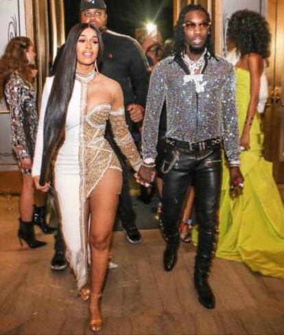 Los raperos Cardi B y Offset.