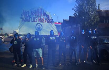 Protesta en la puerta de la Audiencia Nacional por el juicio del caso Gürtel.