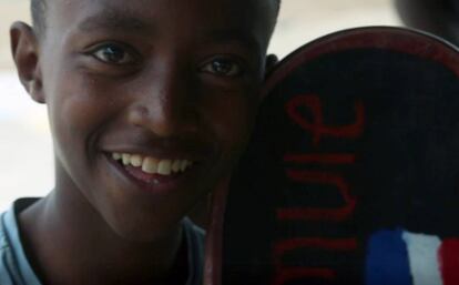 Un patinete, una sonrisa. Etiopía.