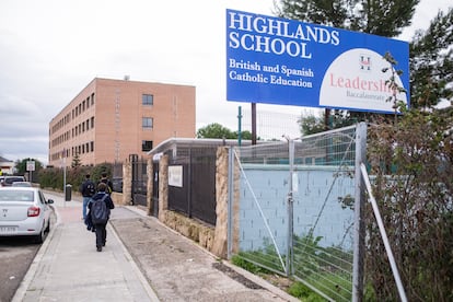 La entrada del colegio Highlands El Encinar, el pasado 10 de marzo.