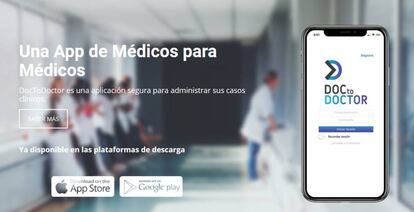 Presentación de la aplicación DocToDoctor en la web.