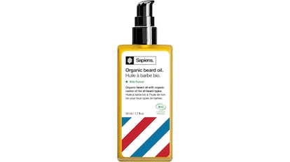 Vista del aceite para la barba Sapiens.
