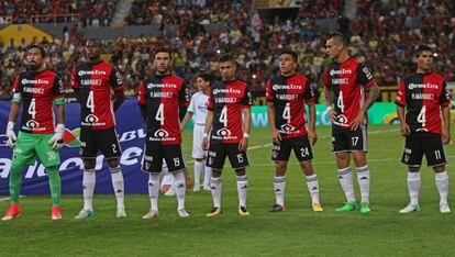 Los jugadores de Atlas durante un partido del 11 de agosto.