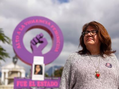 María del Sol Cruz Jarquín durante el Tribunal Feminista contra el feminicidio en Oaxaca.