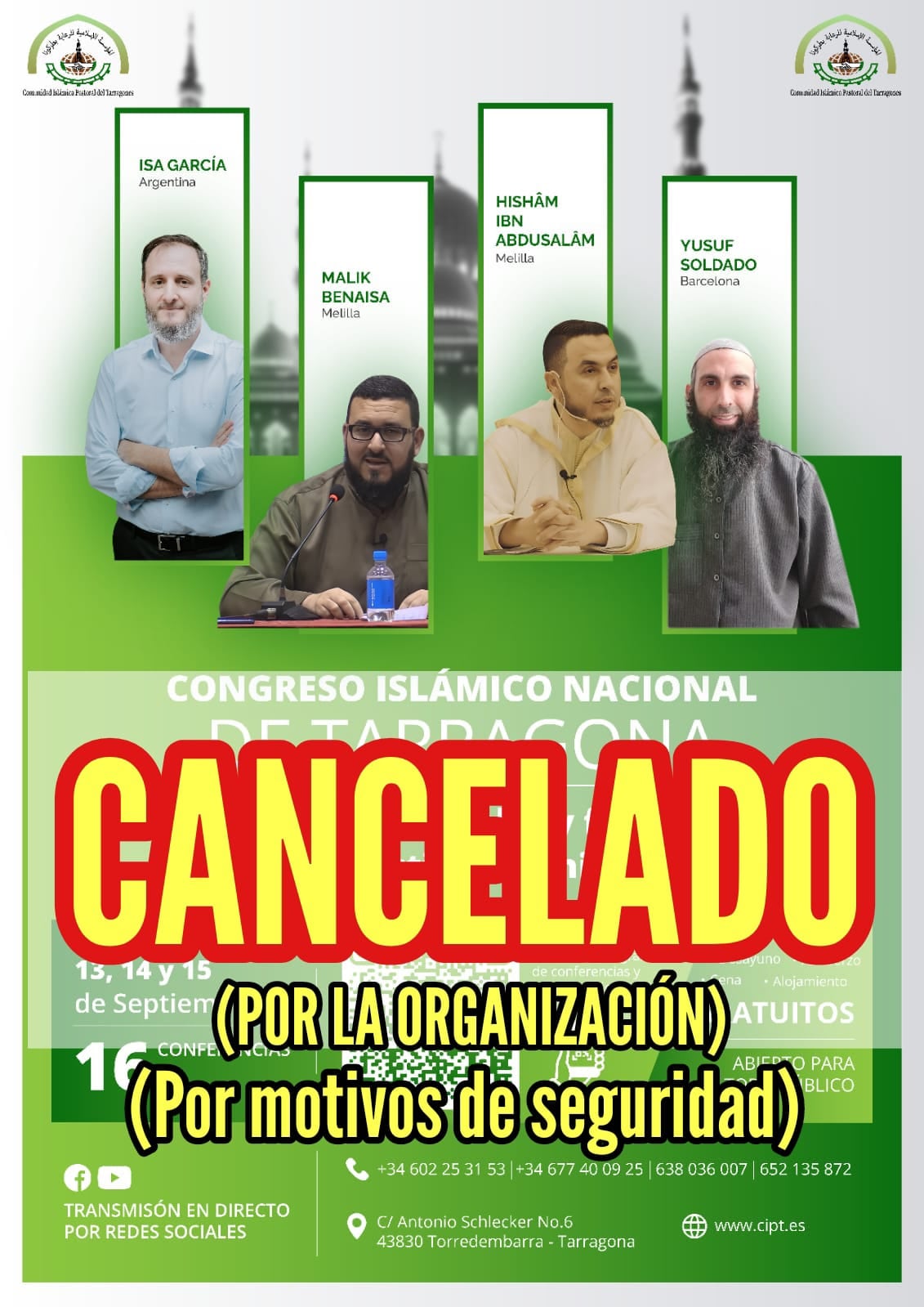 Cancelado un congreso islámico en Torredembarra por “amenazas de la extrema derecha” 