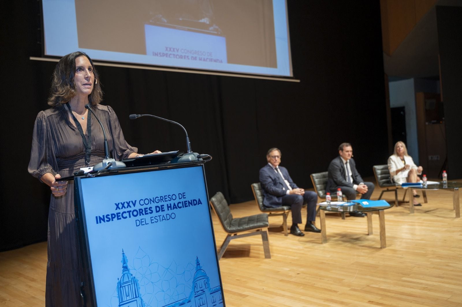 La presidenta de la Asociación de Inspectores de Hacienda del Estado, Ana de la Herrán, este jueves en Salamanca.