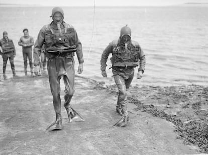 Nadadores de combate británicos de la Segunda Guerra Mundial.