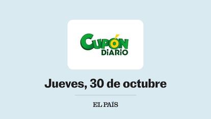 Cupón diario ONCE comprobar sorteo del jueves 30 de octubre de 2025