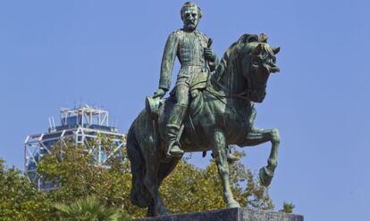 Escultura ecuestre del general Prim en el parque de la Ciutadella de Barcelona.