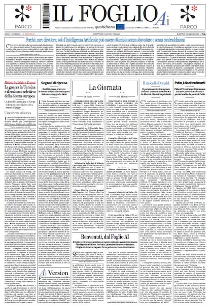 La primera página de 'Il Foglio AI'.