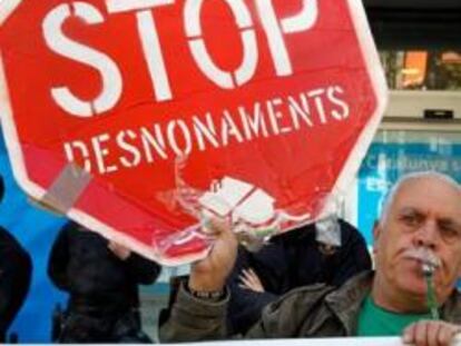 Protestas contra los desahucios en Valencia