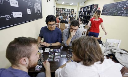 Interior del local Epic Board Game Cafe, en Madrid.