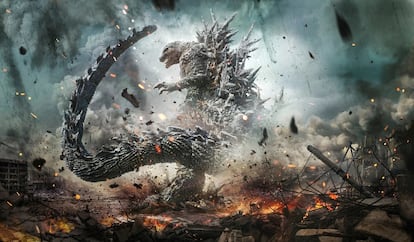 Nueva imagen de la película 'Godzilla Minus one', en una imagen distribuida por la web oficial de Godzilla.