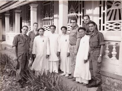 Un grupo de españoles en la guerra de Vietnam.