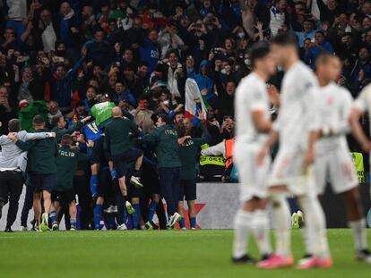Italia - España, partido de las semifinales de la Eurocopa, en imágenes