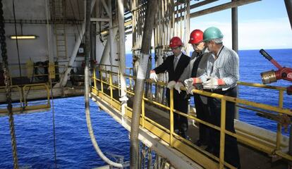 Interior de la plataforma Castor, en 2010.