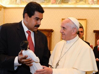 Nicol&aacute;s Maduro con el papa Francisco