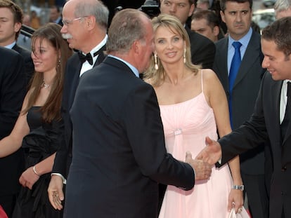El rey Juan Carlos y Corinna Larsen, en los premios Laureus Sports, en Barcelona, en 2006.