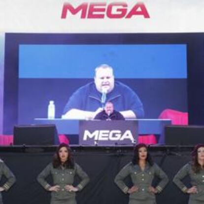 El fundador de Megaupload, Kim Dotcom, presenta Mega.